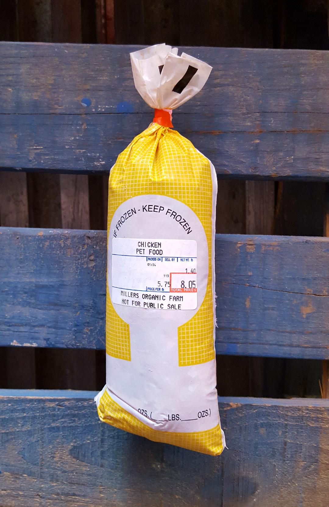 Pet Food Ground Chicken w/Bones per lb Pastured Farm Food Club